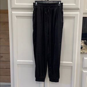 BRAND NEW black silk joggers